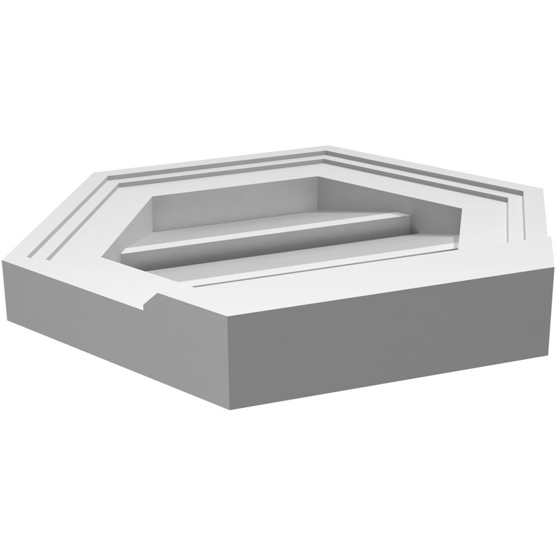 Évent horizontal fonctionnel à pignon en uréthane à surface horizontale Signature, H 12 po x l 14 po x P 2 po