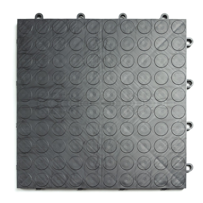 Carreau de garage modulaire antidérapant à motif de garage GarageDeck, Graphite