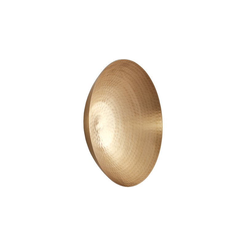 Indira Wall Bowl, Antique Brass, 5" H x 13" W x 13" D
