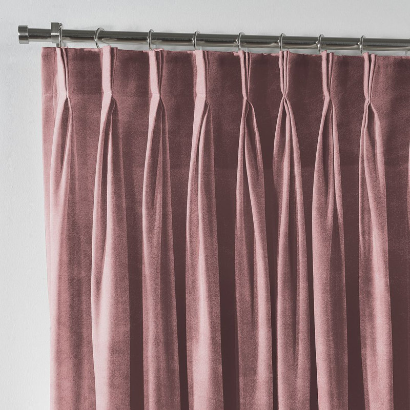 Room Darkening Single Curtain Panel, 130cm Width x 295cm Drop, Coral