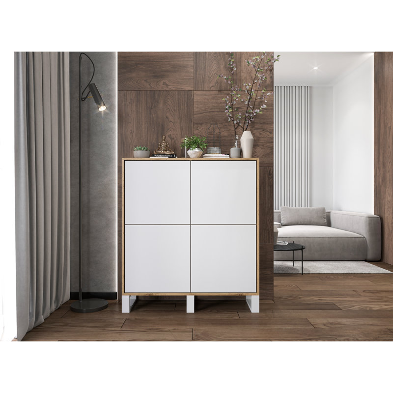 Hoskie 113cm W Chest, Oak Wotan/White
