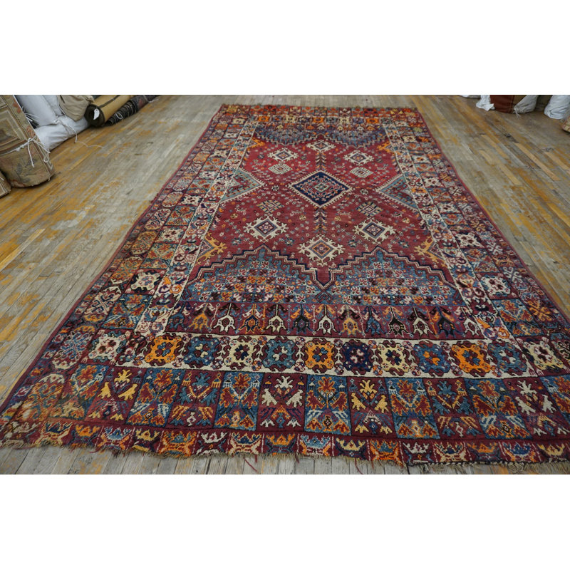 Tapis marocain antique en laine taille pièce Rabat