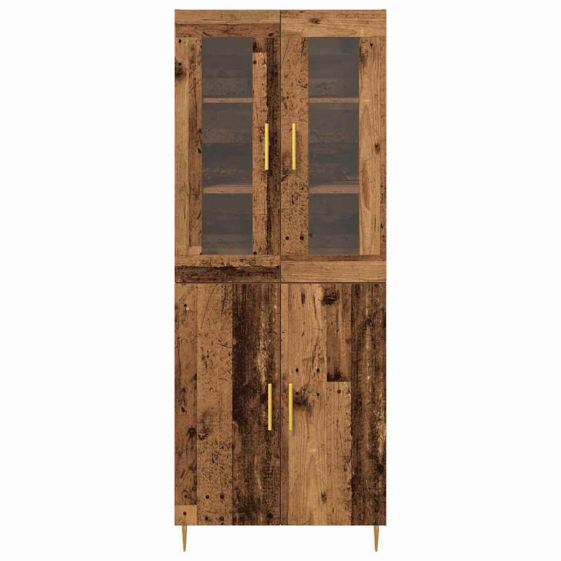 Highboard 69.5X34x180 Cm Engineered Wood, Brown