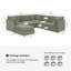 Canapé modulaire rembourré en L 6 pièces Miloe-518148288