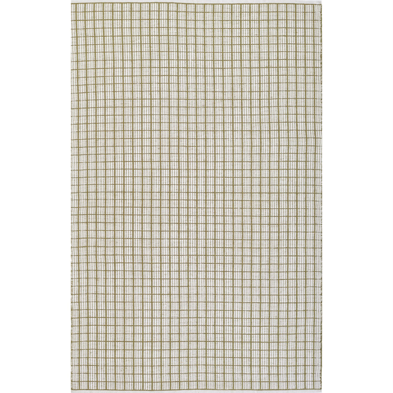 Tapis intérieur / extérieur blanc / vert Malmo, Rectangle 3 pi 6 po x 5 pi 6 po