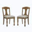 Ensemble de 2 chaises de salle à manger rembourrées à cadre en bois-357028330