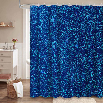 Rideau de douche abstrait à ruban abstrait avec 12 crochets