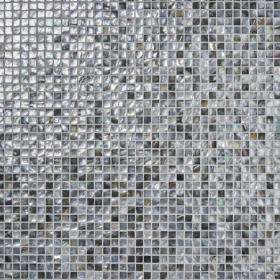 Donegal 0.59" x 0.59" Seashell Grid Mosaic Wall Tile