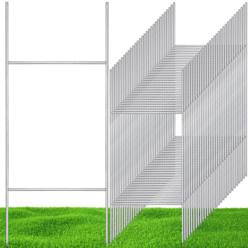 Piquets de jardin en fer Sotiris 24 po x 10 po Stakes for Yard Signs, H 24 po x l 10 po x P 0,4 po