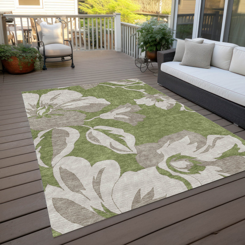  Tapis d'extérieur antidérapant Malchow, Rectangle 3' x 5'
