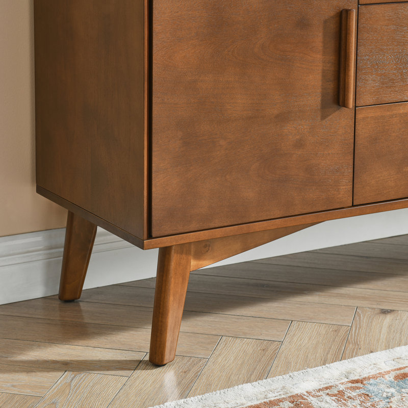 47.3 Inch Wood Sideboard With 2 Doors And 3 Drawers