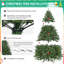 Arbre de Noël artificiel, épinette à charnière de qualité supérieure avec support en métal