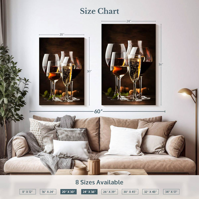 Yarlin Variety Of Wine, 36" H x 24" W