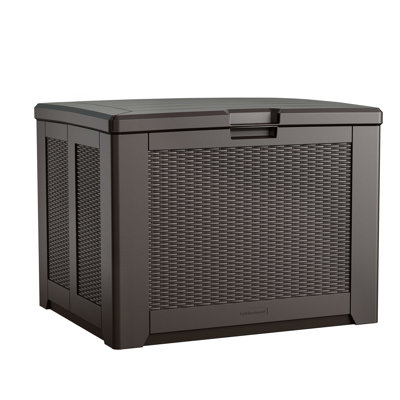 Rubbermaid Deck Box, Medium, 74 Gallon, Brown by Rubbermaid