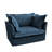 Slip-covered Armchair with 1 Big Back Cushion and 2 Big Toss Pillows, Single Deep Seat Comfy Single Couch Sofa Multiple Large Soft Pillows, Chenille Fabric-360241988