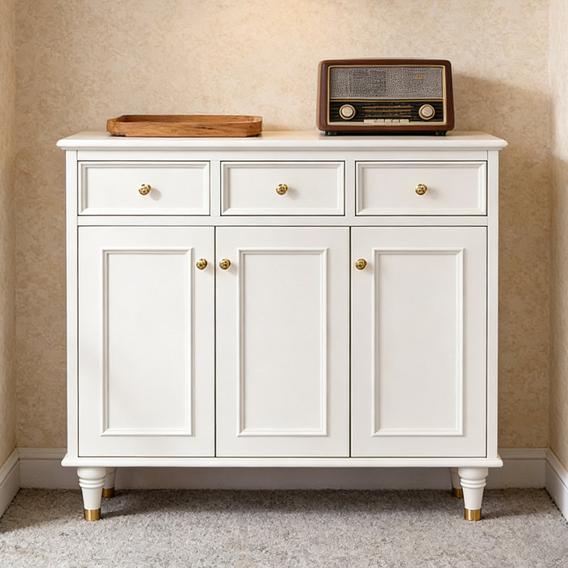 Banc de rangement blanc en bois manufacturé