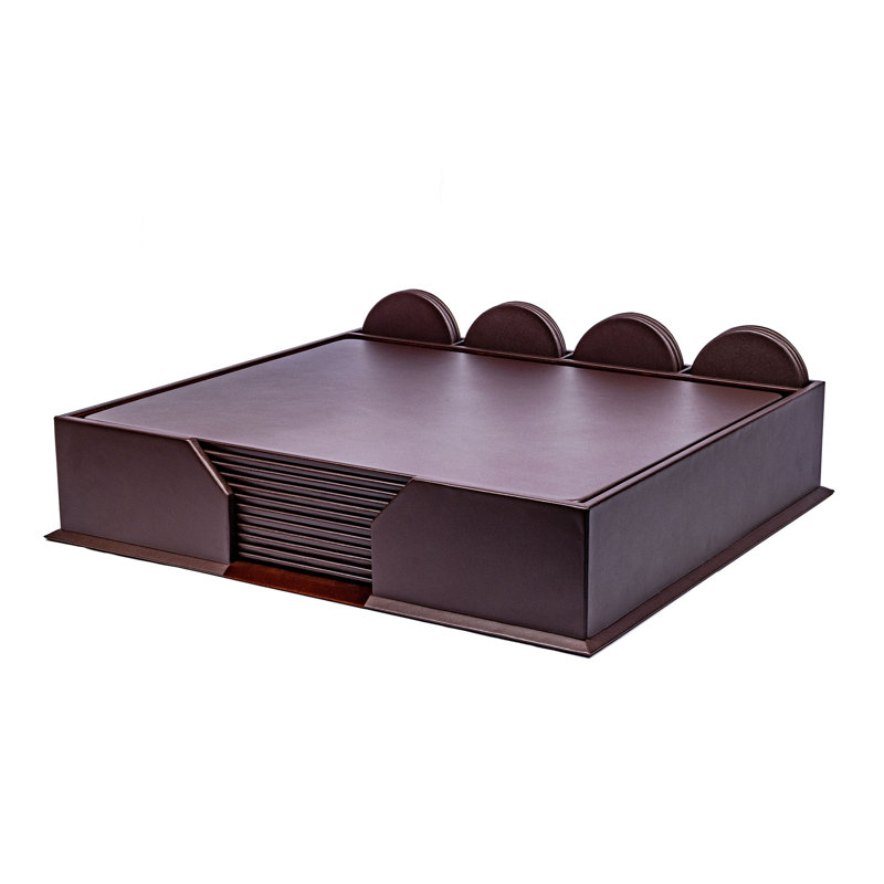 Ensemble de rangement de bureau Comiskey, Brun chocolat