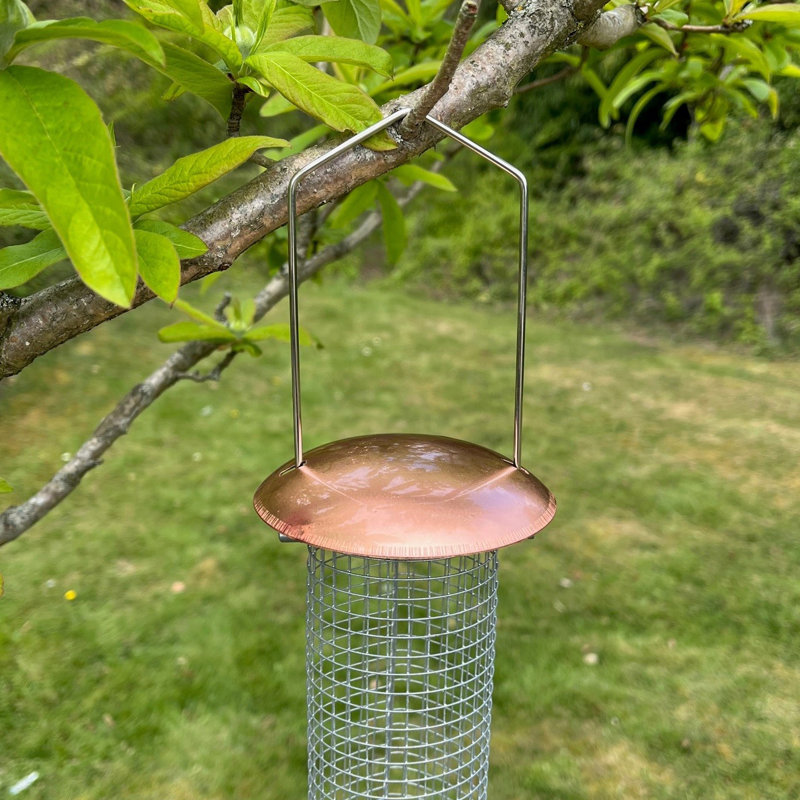 Gelsomina Metal Hanging Tube Bird Feeder