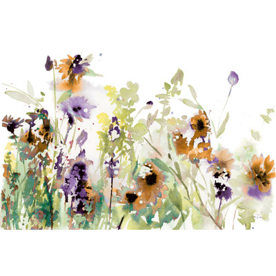 " Autumn Meadow Flowers " by Katrina Pete Watercolor Print