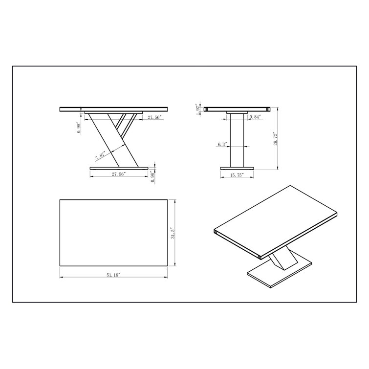 Ondina 2 - Piece Pedestal Dining Set