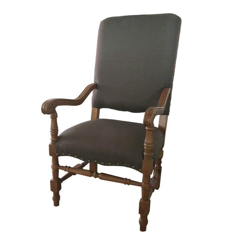 Fauteuil en polyester de 23,5 po Petties, Mélange de polyester gris