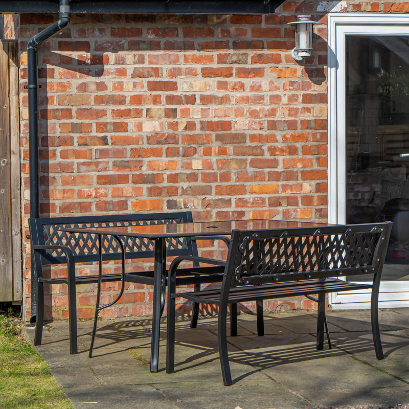 Caullin 4 - Person Patio Dining Set Rectangular Table
