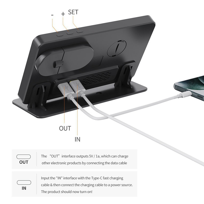 Station de charge sans fil: support de chargeur 6 en 1 compatible avec plusieurs appareils