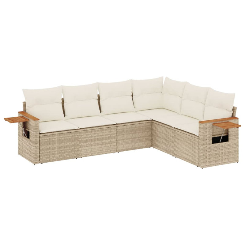 Vidaxl Patio Sofa Set Adjustable Feet Garden Sofa Set Rectangular Modern