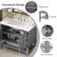 Meuble-lavabo 36 po avec lavabo en céramique - tablette réglable et rangement ouvert - finition imperméable et pieds en bois massif-1867638802