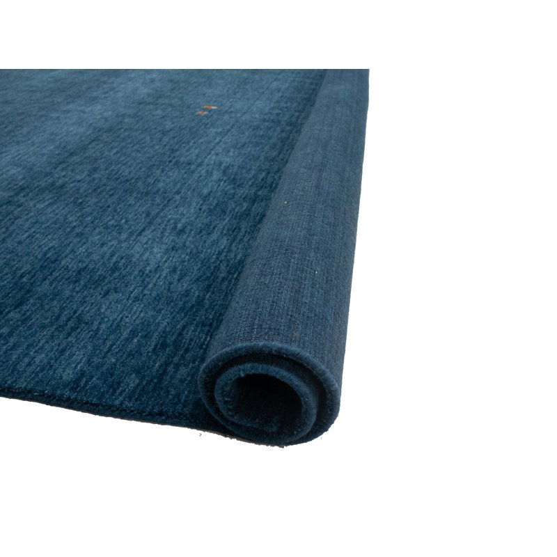 No-Shedding Hand Loomed Gabbeh Rug, 100% Wool, Solid Color, Fade & Stain Resistant, Durable