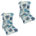 Blanc / bleu / floral gardénia