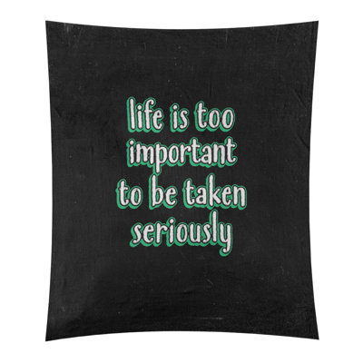 Tapisserie tableau noir en polyester et levity quoted