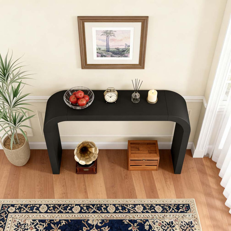 Console moderne et minimaliste, design élégant et polyvalent, Noir