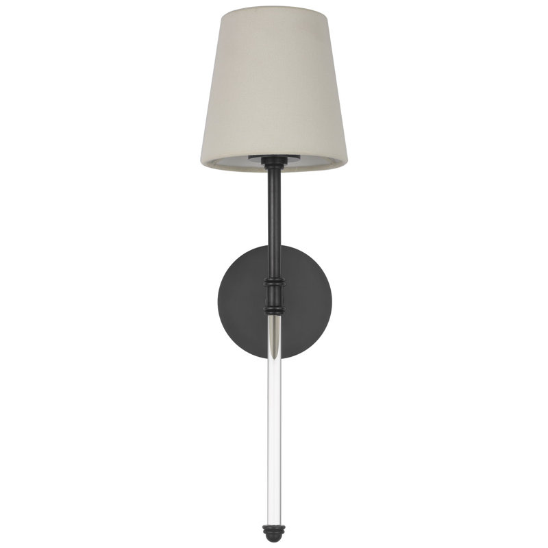 Suzanne Kasler Camille 20" Cordless Sconce with Linen Shade, Bronze