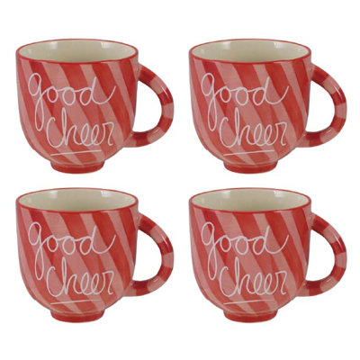 Hand-Painted Stoneware Mug Good Cheer