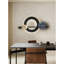 Murale ronde en métal tridimensionnelle de style italien-861713476