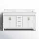 60'' Double Bathroom Vanity with Engineered Marble Top