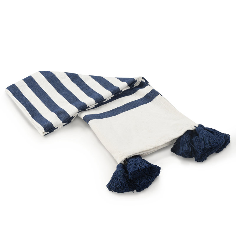 Jeté en coton , Bleu marine