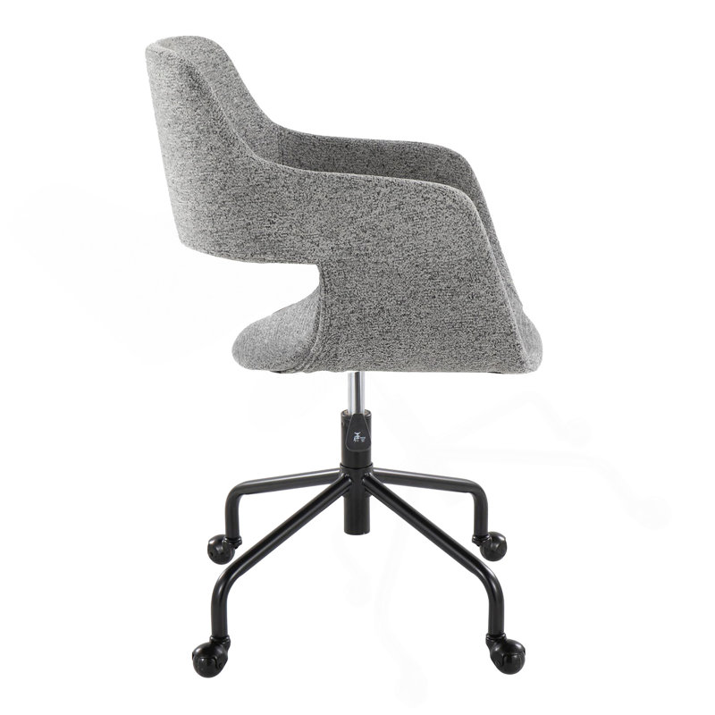 Chaise de bureau Margarit, Gris, Brun