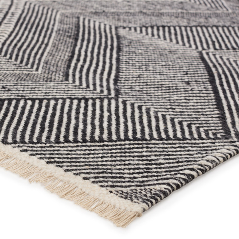 Satori Hand Woven Wool Geometric Area Rug, Rectangle 5' x 8'