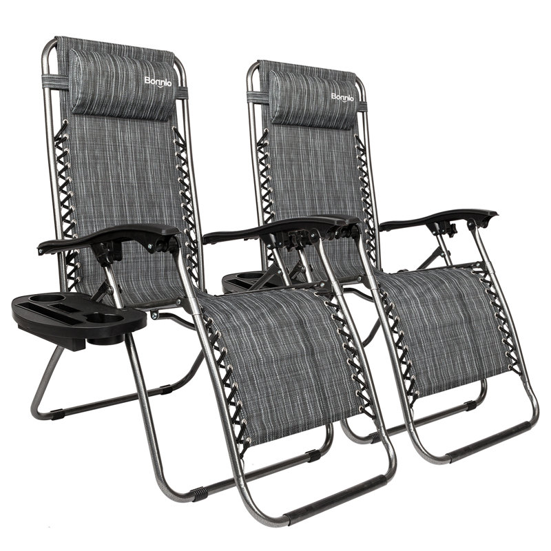 Chaise pliante Zero Gravity, Gris