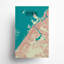 « dubaï city map », reproduction d’impression sur affiche en couleur-22633945