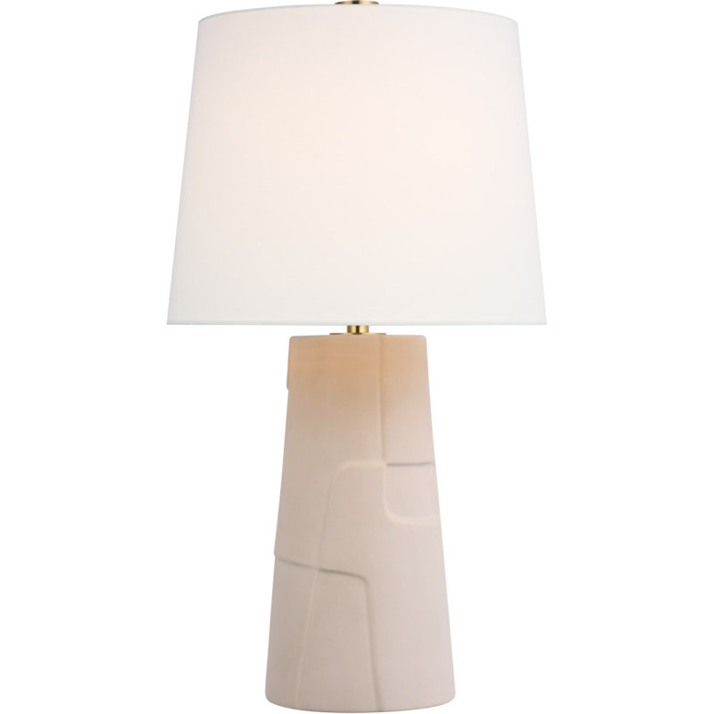 Barbara Barry Braque Medium Debossed Table Lamp, Blush