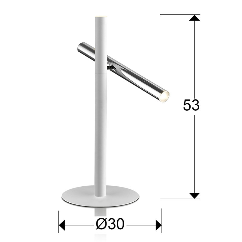 Kuhlmann Metal Novelty Lamp, Matt White, Chrome