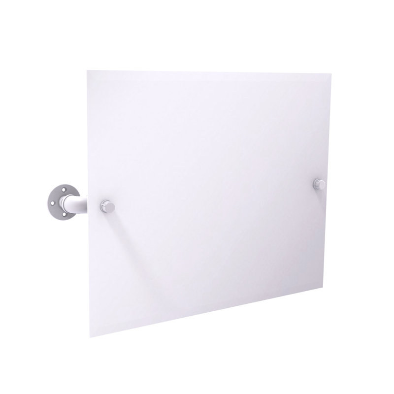 Bayer Flat Wall Mirror, Matte White, 26" x 24.5"