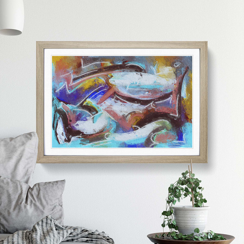 Abstract Vol.218 by S.Johnson - Framed Print, 33cm H x 45cm W x 2cm D, Oak Framed