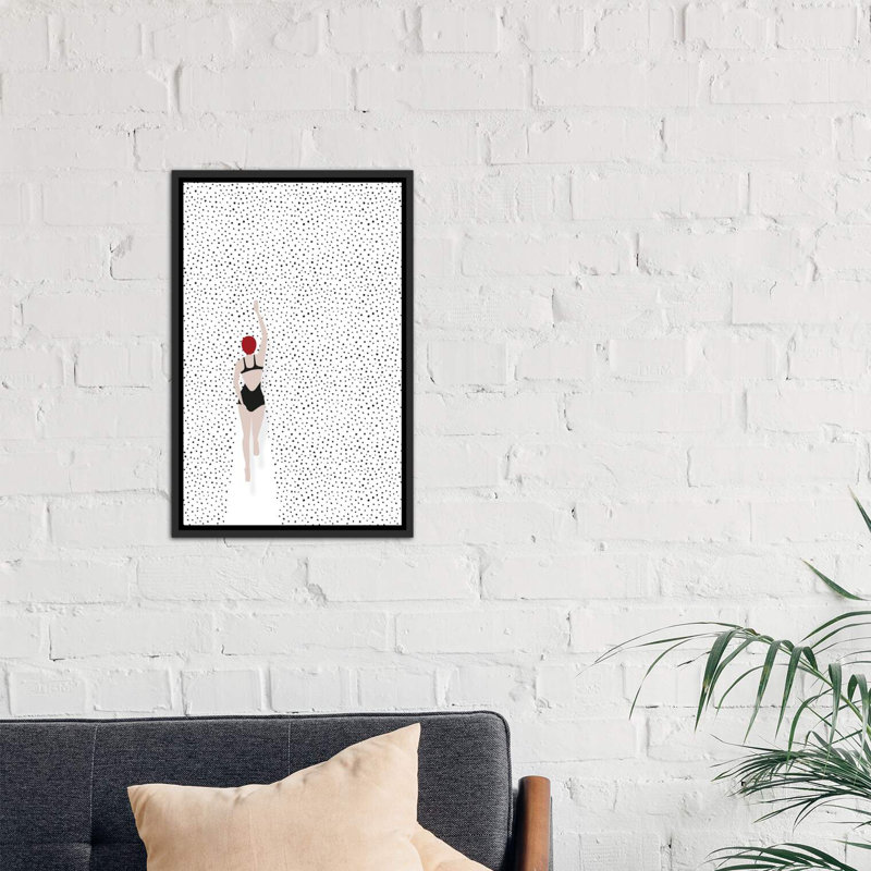 « nageing points » par amy & kurt berlin-print, H 26 po x l 18 po x P 1,5 po, Toile avec cadre noir patiné