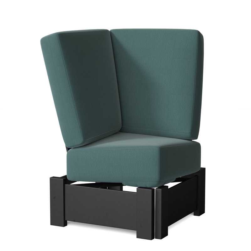 Chaise de patio avec coussins Cherin, Kona texturé, Tissage uni Sunbrella® brise coulée