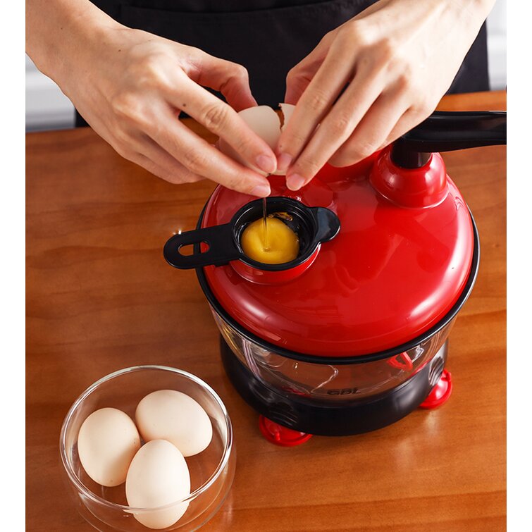 HXAZGSJA Hand Crank Food Processor Manual Food Chopper Egg Blender