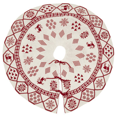 Jupe d'arbre en tricot bidirectionnelle festive